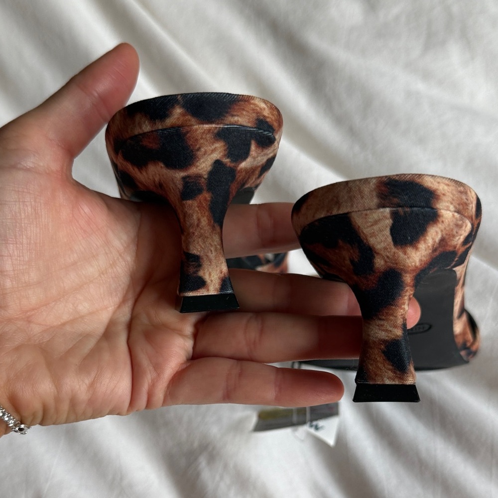 Nine West Brown Leopard Print Sandals - Picture 4 of 5